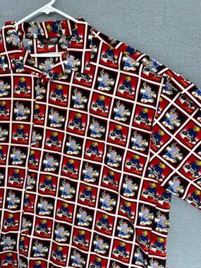 Vtg Blue Boy Hawaiian Shirt Camp Mens 6XL Gangster Dice DJ AOP Y2K